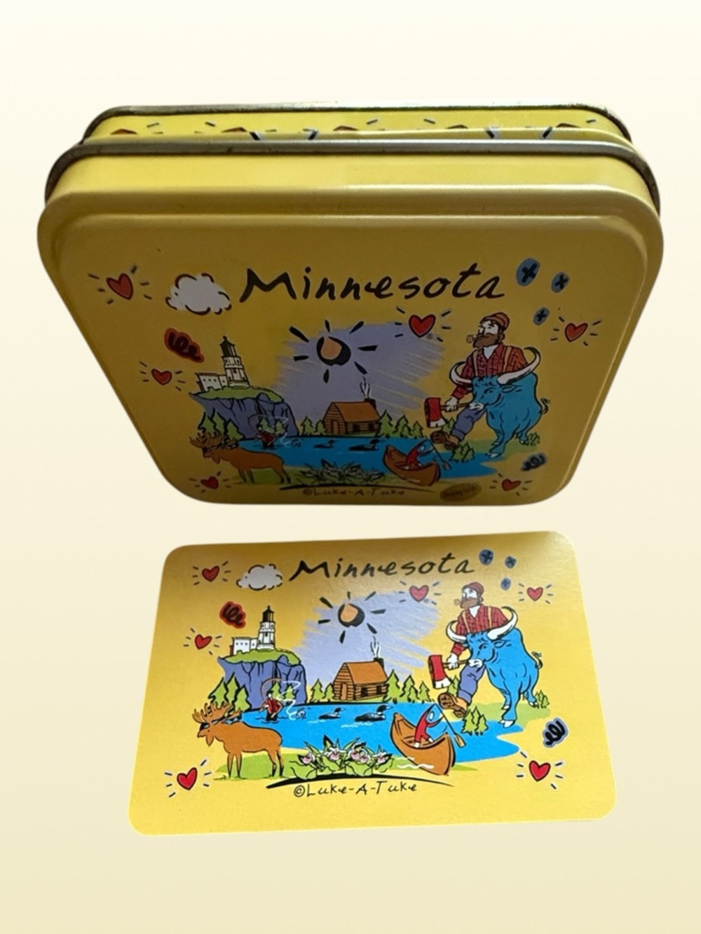 Vintage Minnesota Playing Cards & Storage Tin